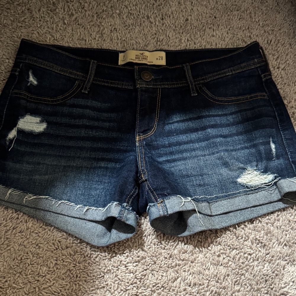 Hollister Dark Wash Jean Shorts